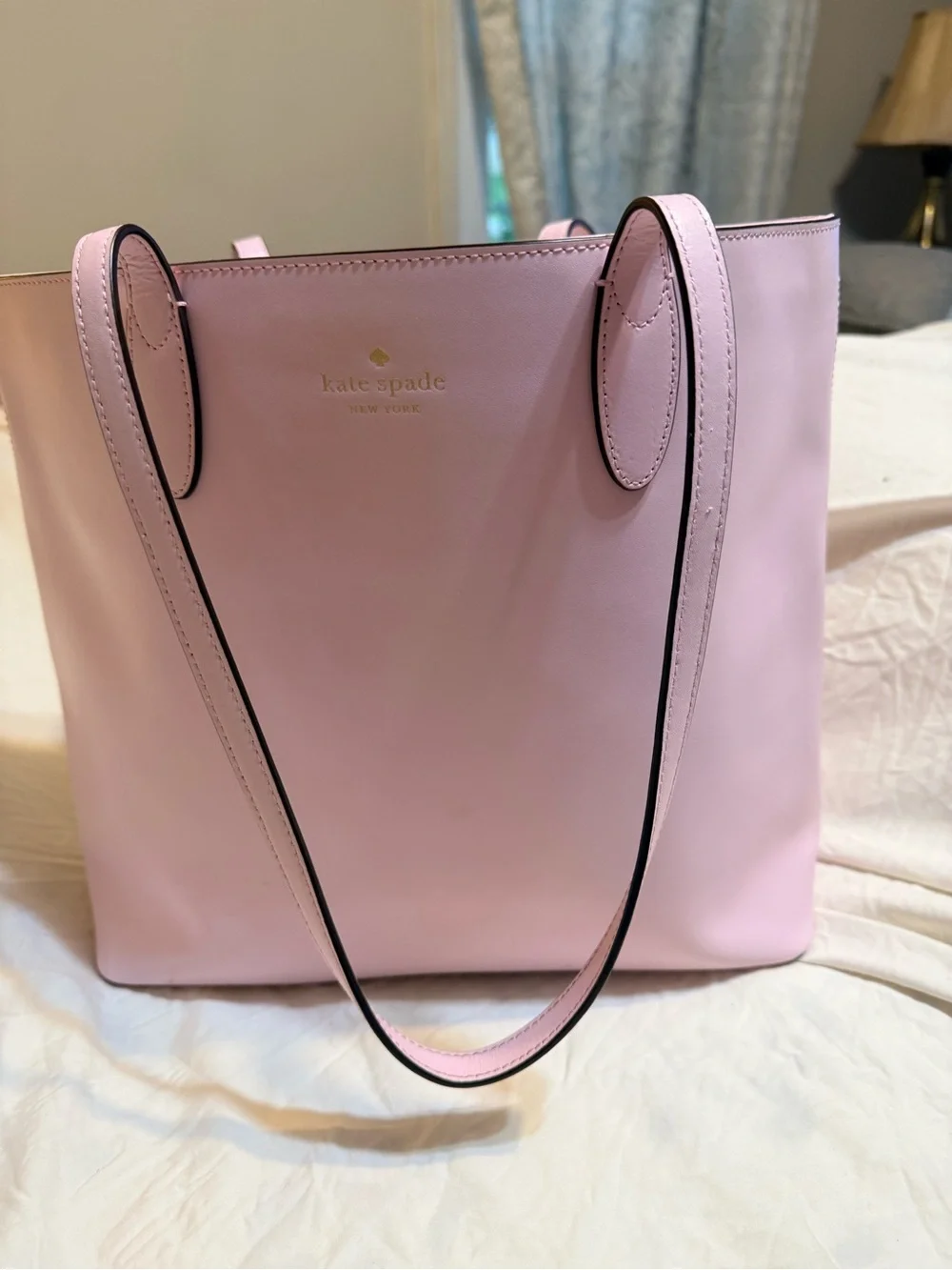 kate spade Lavender and Cream Crossbody with Gold Logo